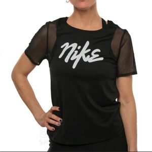 Nike Mesh Sleeve Workout Short Sleeve Active Running Top